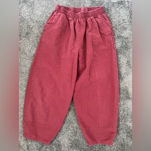 Magenta cotton pants